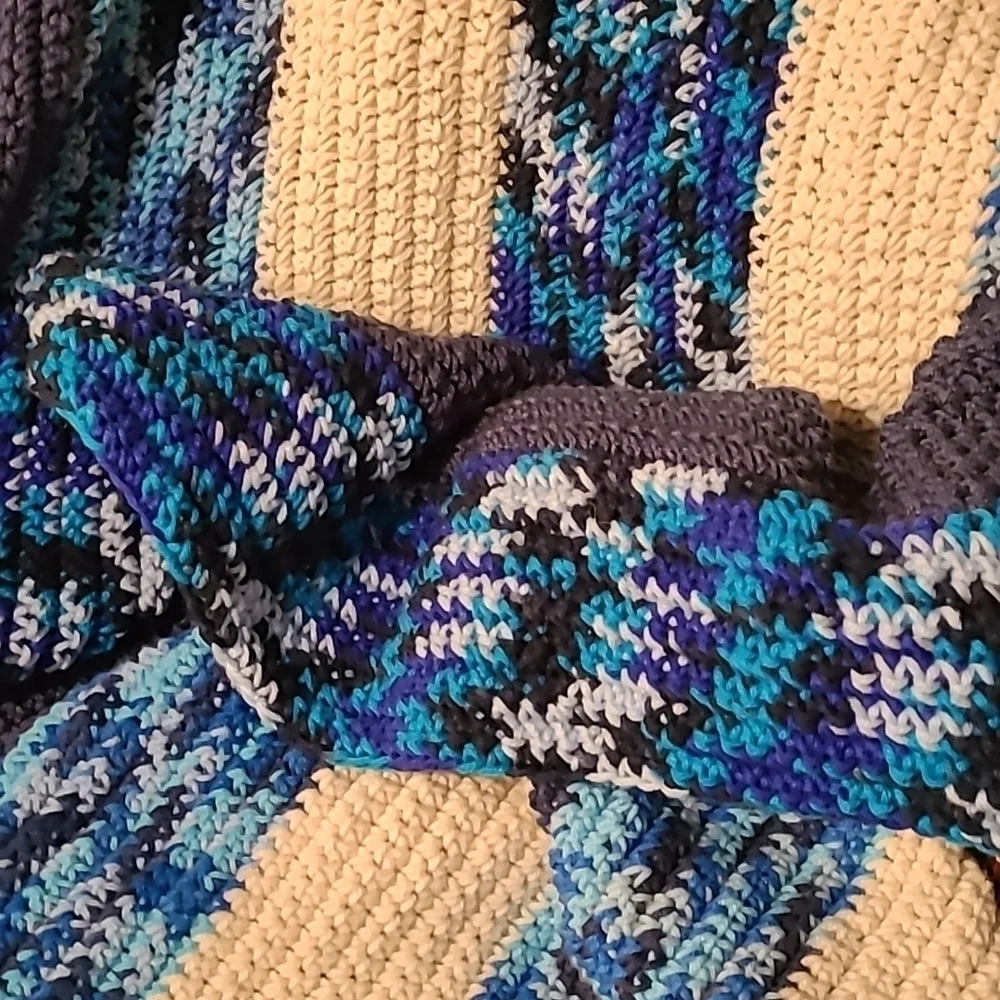 Hand Crafted Crochet Quilt New